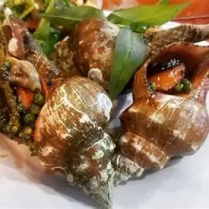 Ốc Đỏ Nướng Tiêu Xanh