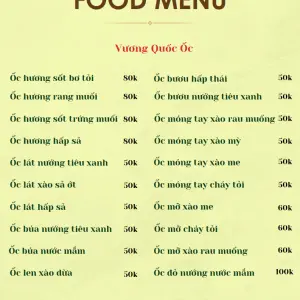 Menu ốc