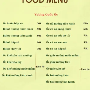 Menu ốc