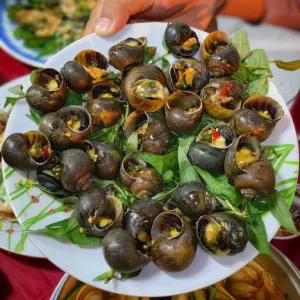 Ốc Lác Nướng Tiêu Xanh