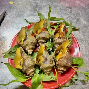 Ốc Đỏ Nướng Mắm Nhỉ